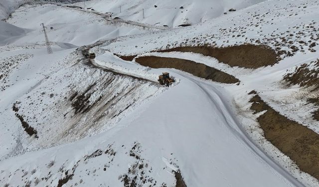 Siirt'te tipiden kapanan köy yolları temizlendi