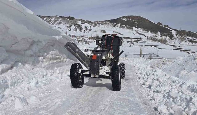 Son yılların en yoğun kar yağışını alan Iğdır'da karla mücadele aralıksız sürüyor