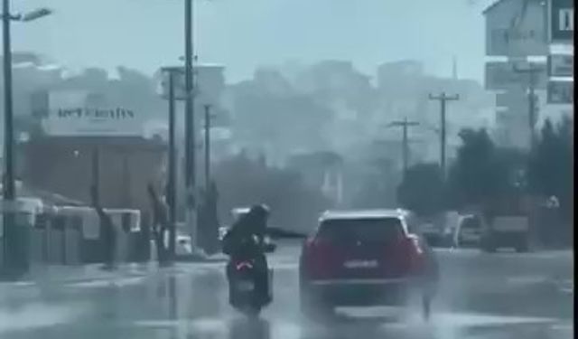 Trafiği tehlikeye düşüren motosiklet sürücüsüne ceza