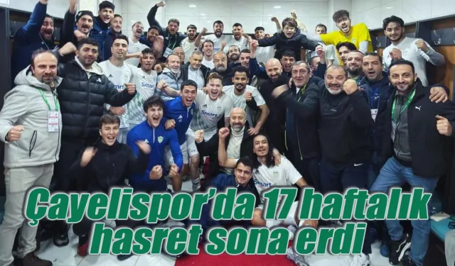 Çayelispor 17 haftalık galibiyet hasretine son verdi