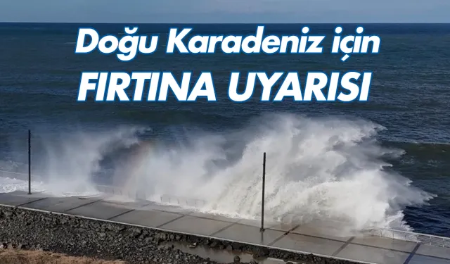 Meteorolojiden son dakika uyarısı Doğu Karadeniz'de fırtına uyarısı