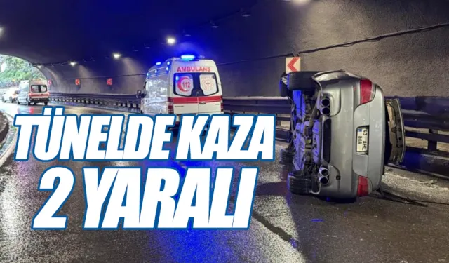 Trabzon Çömlekçi Tüneli'nde kaza: 2 yaralı