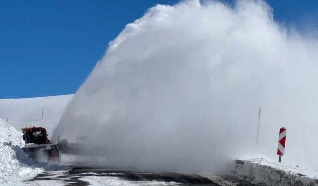 2 bin 540 rakımlı Sahara Geçidi'ne çığ düştü