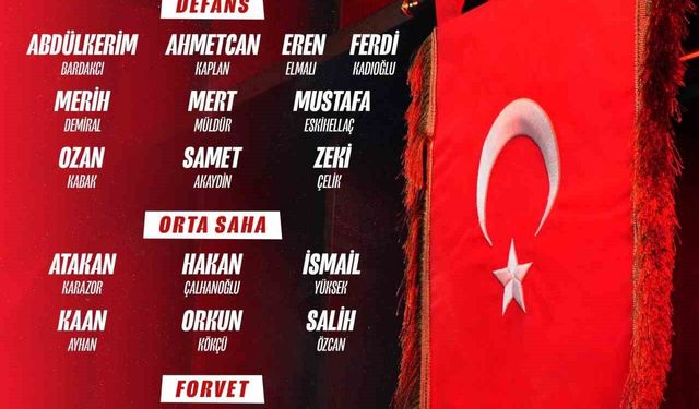A Milli Futbol Takımı'nın, FIFA Dünya Kupası play-off maçları kadrosu açıklandı