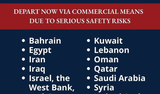 ABD'den 16 ülke ve bölgedeki vatandaşlarına ciddi güvenlik riski uyarısı: 'Derhal terk edin'