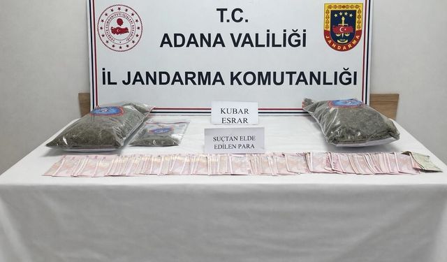 Adana'da 2 kilo esrar ele geçirildi, 1 kişi tutuklandı