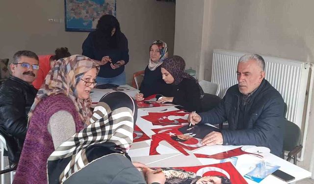 Akşehir'de şehitlerin hatırası için anlamlı çalışma