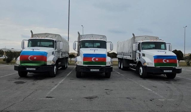 Azerbaycan, İran'a insani yardım gönderdi