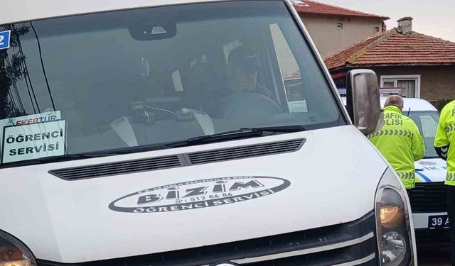 Babaeski'de okul servisleri denetlendi