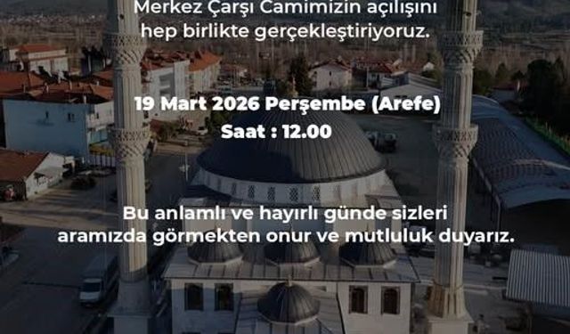 Beyağaç Merkez Çarşı Cami ibadete açılıyor