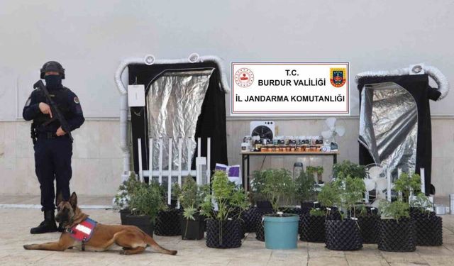 Burdur'da evi uyuşturucu imalathanesine çeviren şüpheli tutuklandı