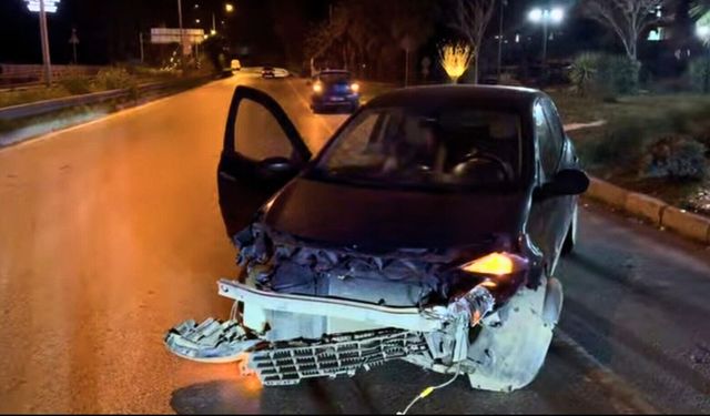 Direksiyon hakimiyetini kaybeden sürücü yaralandı