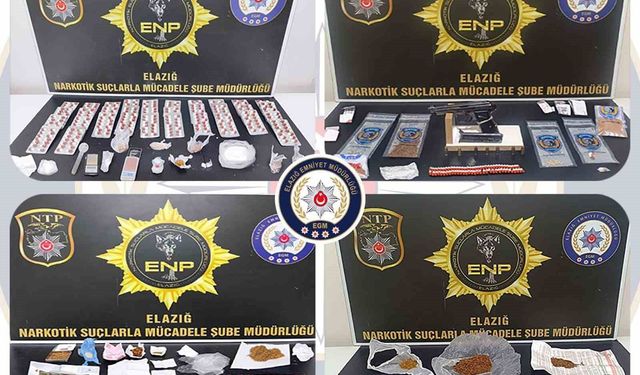 Elazığ'da uyuşturucuyla mücadele: 14 şüpheli tutuklandı