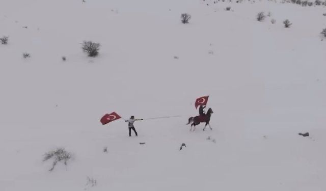 Erzincan'ın beyaz örtüsünde farklı snowboard deneyimi