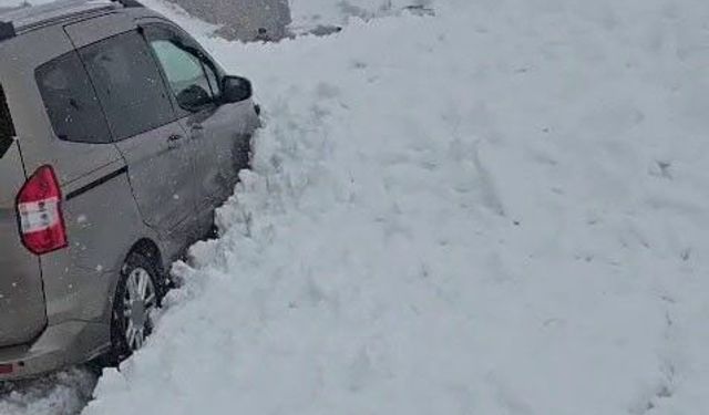Erzurum'da yola çığ düştü