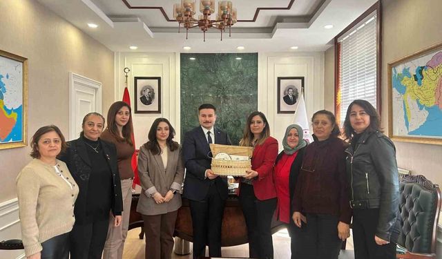 Gökçeadalı kadınlardan Kaymakam Acar'a el emeği hediyesi