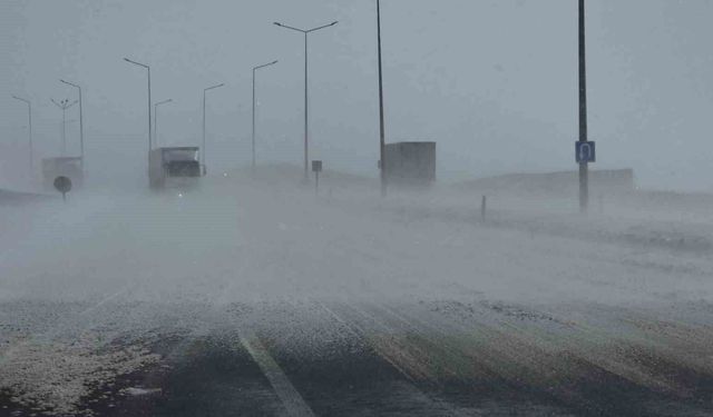 Güzeldere Geçidi'nde tipi trafiği olumsuz etkiliyor