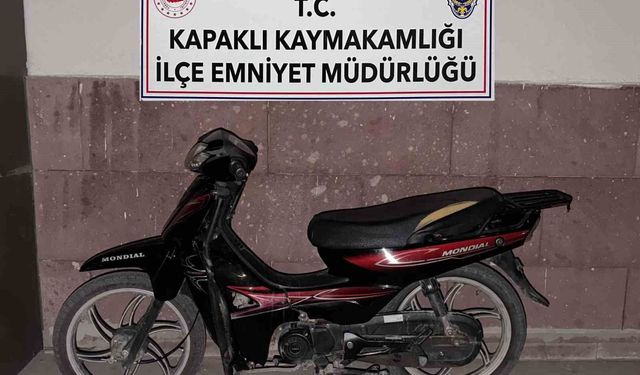 Kapaklı'da çalınan motosiklet bulundu