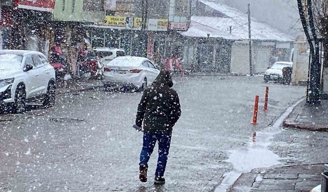 Karlıova'da kar etkili oldu