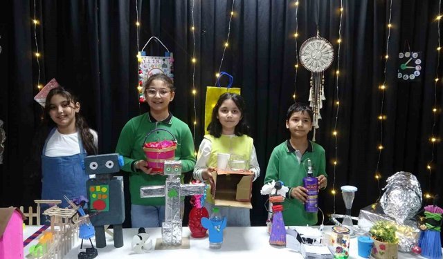 Kilis'te 'Atıktan Sanata' sergisi: Öğrenciler atıkları sanata dönüştürdü