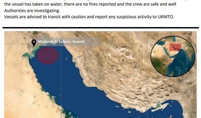 Kuveyt açıklarındaki petrol tankerinde patlama