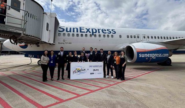 Milas-Bodrum Havalimanı sezonun ilk dış hat uçuşunu karşıladı