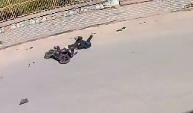 Motosiklet sürücüsü ölümden döndü