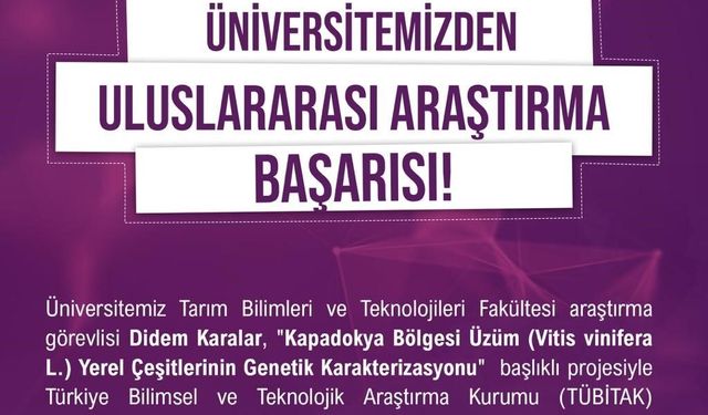 Niğde Ömer Halisdemir Üniversitesi'nden TÜBİTAK 2214-A Programında uluslararası araştırma başarısı