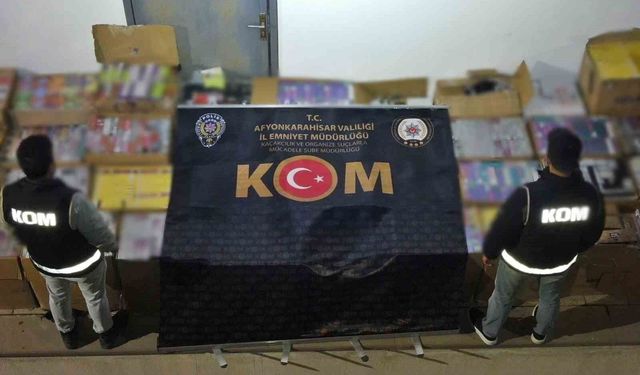 Polis piyasa değeri yaklaşık 27 milyon TL olan gümrük kaçağı sigara ele geçirdi