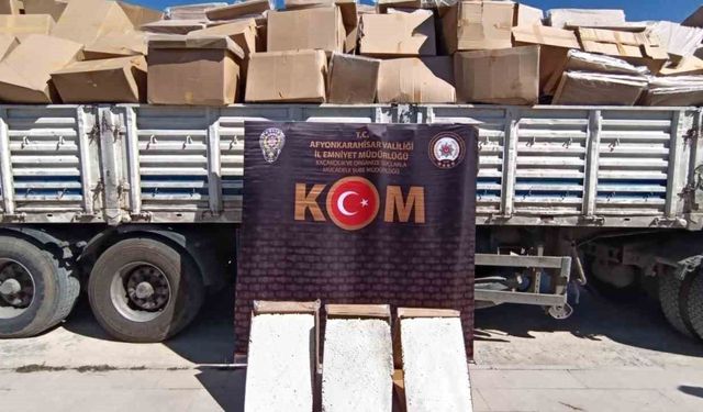 Polis piyasa değeri yaklaşık 8 milyon TL olan makaron ele geçirdi
