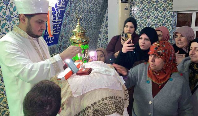 Şarköy'de Sakal-ı Şerif ziyareti yoğun ilgi gördü