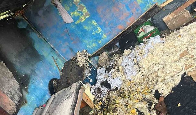 Sobadan sıçrayan kıvılcımlar evi ve çadırı alevlere teslim etti