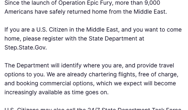 Trump: '9 bini aşkın Amerikalı Orta Doğu'dan tahliye edildi'
