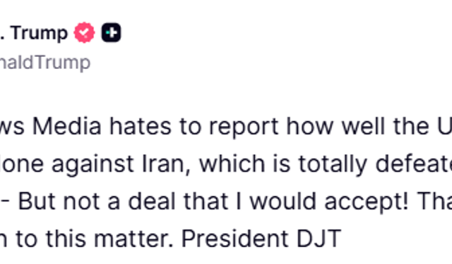 Trump: 'İran anlaşma yapmak istiyor, ancak kabul edeceğim türden değil'