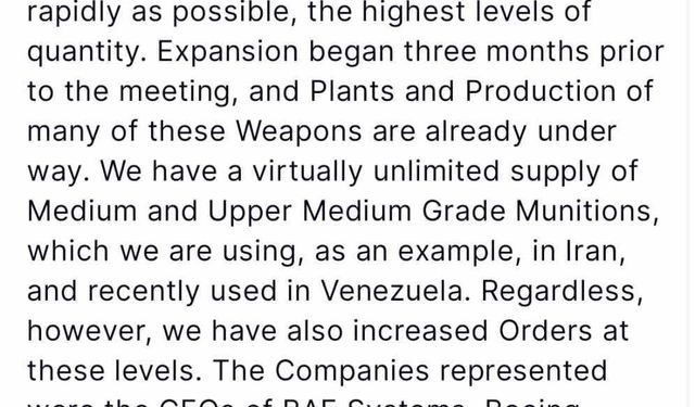 Trump, silah şirketlerinin yöneticileri ile bir araya geldi