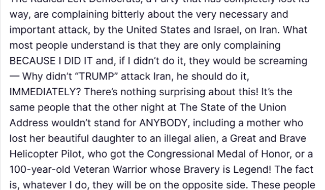 Trump'tan Demokratlara İran tepkisi: 'Ne yaparsam yapayım karşısında olacaklar'