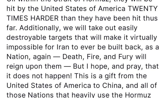 Trump'tan İran'a Hürmüz Boğazı uyarısı: 'Yirmi kat daha sert şekilde vururuz'