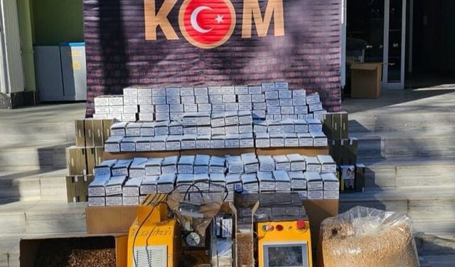 Uşak'ta çok sayıda kaçak makaron ve tütün ele geçirildi