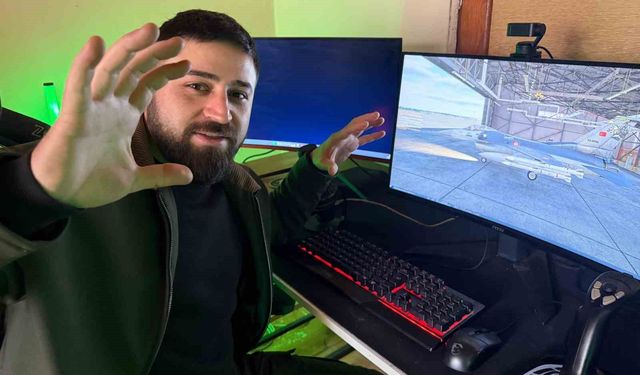 Youtuber gençten çatı katından sanal F-16 eğitimi