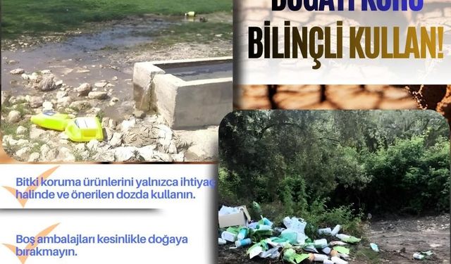 Zirai ilaç ambalajını doğaya atan üreticiye 26 bin 360 TL ceza