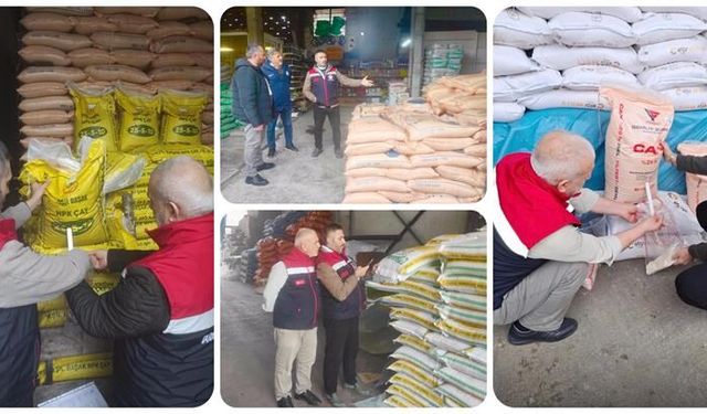 Rize'de Gübre Denetçileri Bayileri Denetliyor