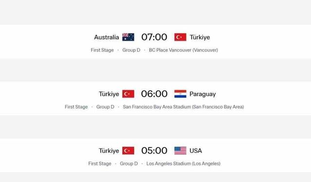 A Milli Takım'ın Dünya Kupası fikstüründe değişiklik