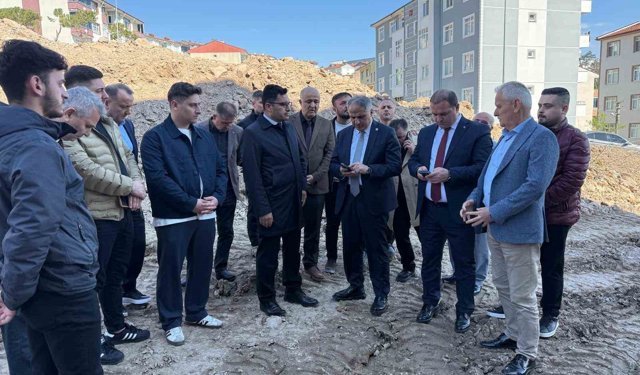Alaplı'daki İmam Hatip Ortaokulu İnşaatında Denetim Gerçekleştirdiler
