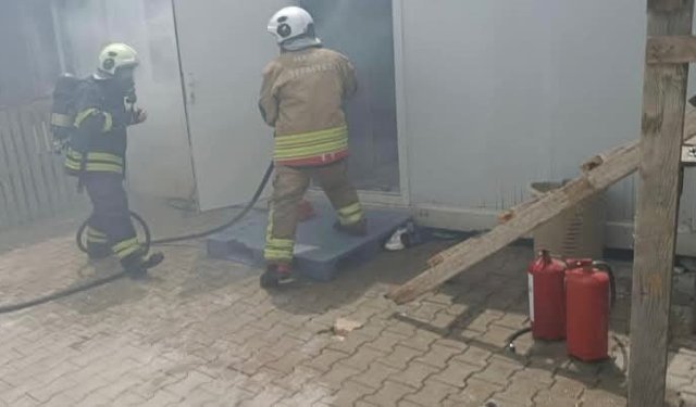 Antakya'da konteyner yangını