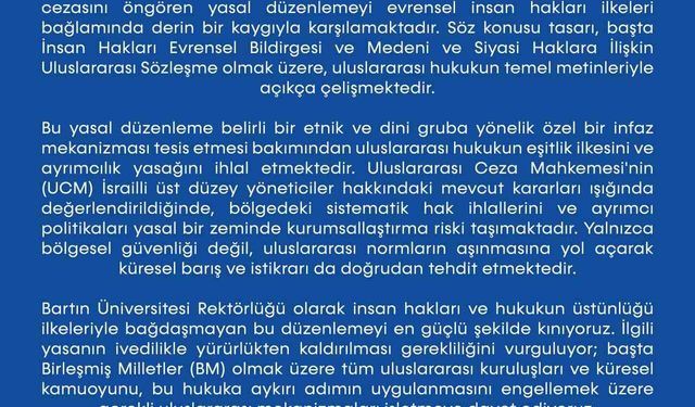BARÜ'den, İsrail'e yasal düzenleme tepkisi