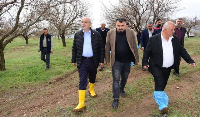 Başkan Er, dolu afetinden zarar gören ilçeleri ziyaret etti
