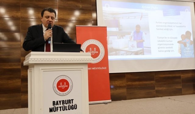 Bayburt'ta vekâletle kurban kesim programı tanıtıldı