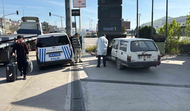 Çalınan otomobil akaryakıt istasyonunda bulundu