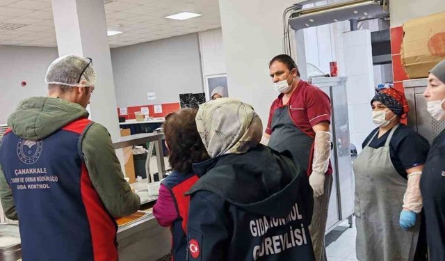 Çanakkale'de yurt yemekhanelerine eş zamanlı denetim