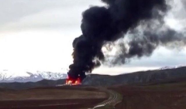 Çiftlik şantiyesinde yangın çıktı: Gökyüzü dumanla kaplandı